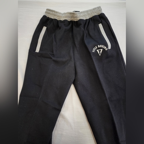 Title Boxing Men's Black Grey Training Joggers Warm Pockets, sz XL - Picture 4 of 15